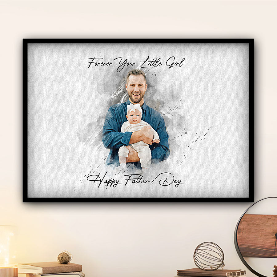 Custom Photo Father’s Day Canvas From Daughter