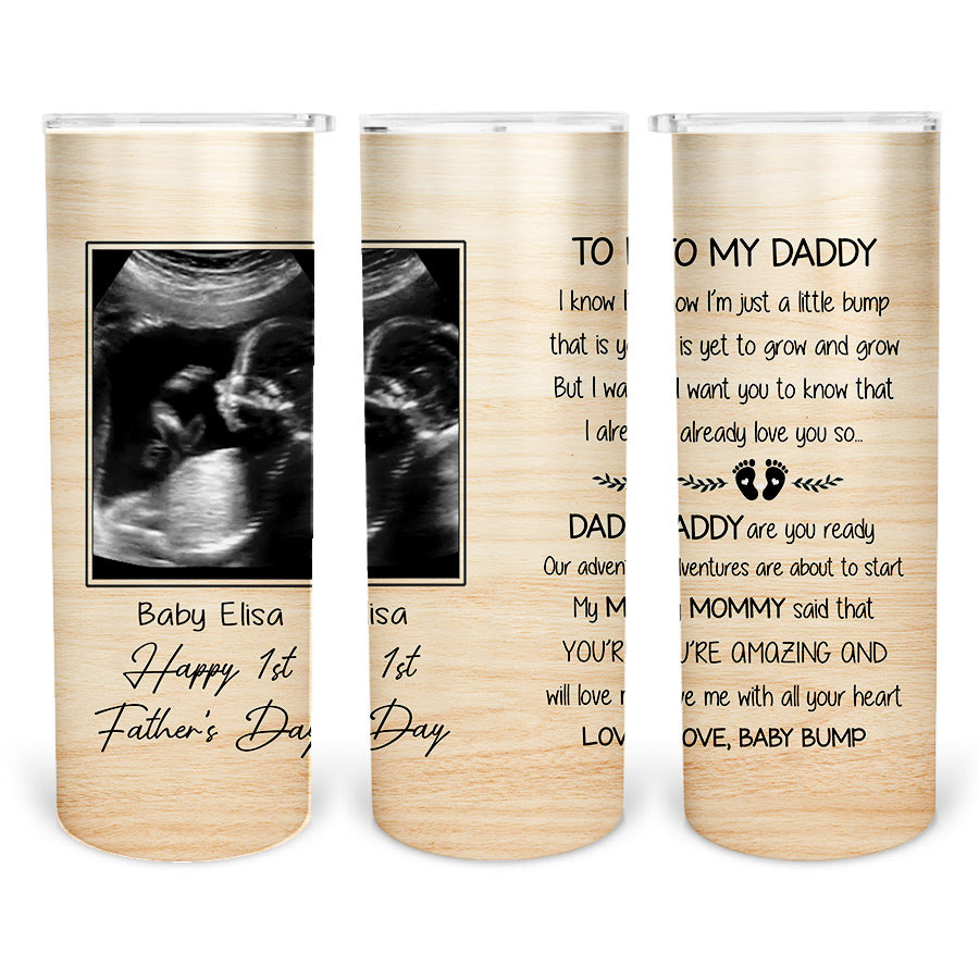 first fathers day tumbler