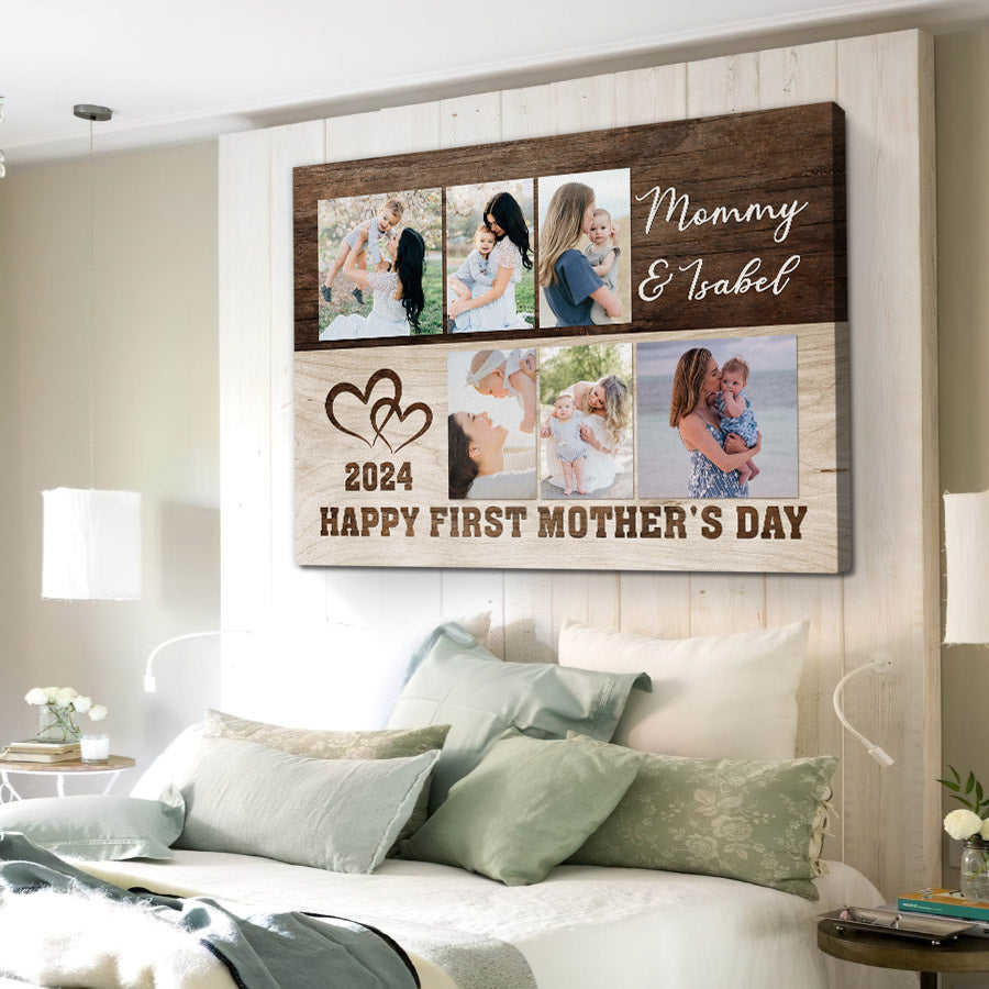 Custom Canvas Photo Collage for New Mom