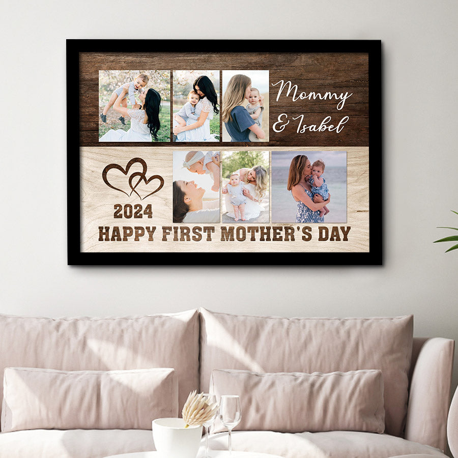 Custom Canvas Photo Collage for New Mom