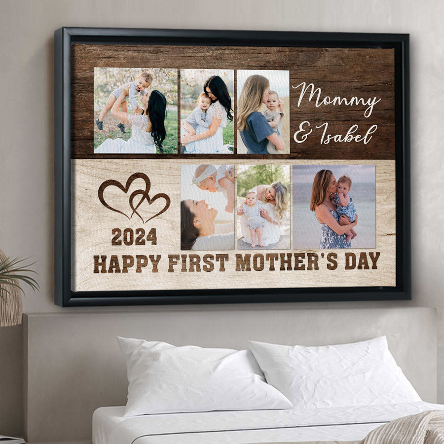 Custom Canvas Photo Collage for New Mom