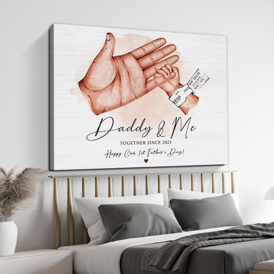 First Time Dad Gifts Custom First Fathers Day Canvas Print For New first-time-dad-gifts-custom-first-fathers-day-canvas-print-for-new