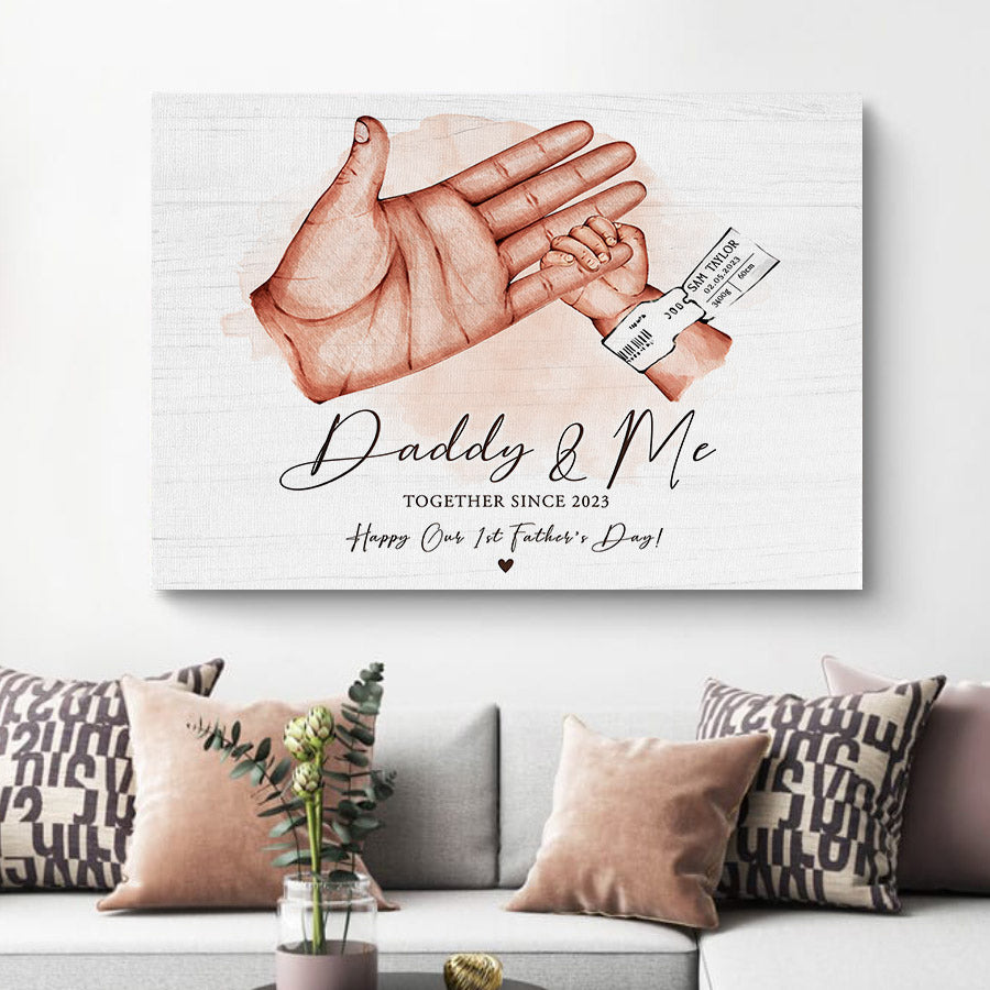 First Time Dad Gifts Custom First Fathers Day Canvas Print For New first-time-dad-gifts-custom-first-fathers-day-canvas-print-for-new