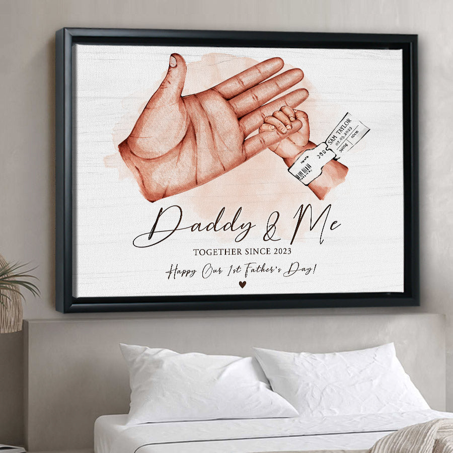 First Time Dad Gifts Custom First Fathers Day Canvas Print For New first-time-dad-gifts-custom-first-fathers-day-canvas-print-for-new