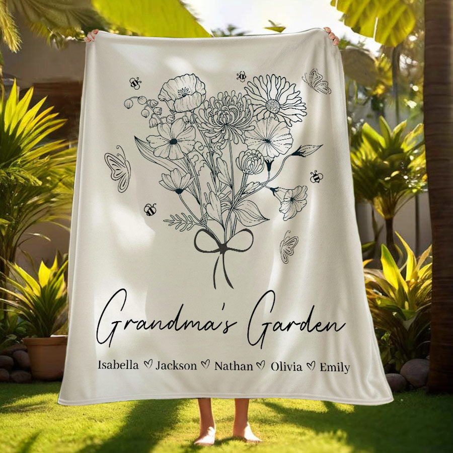 Grandma Blanket With Grandkids Names
