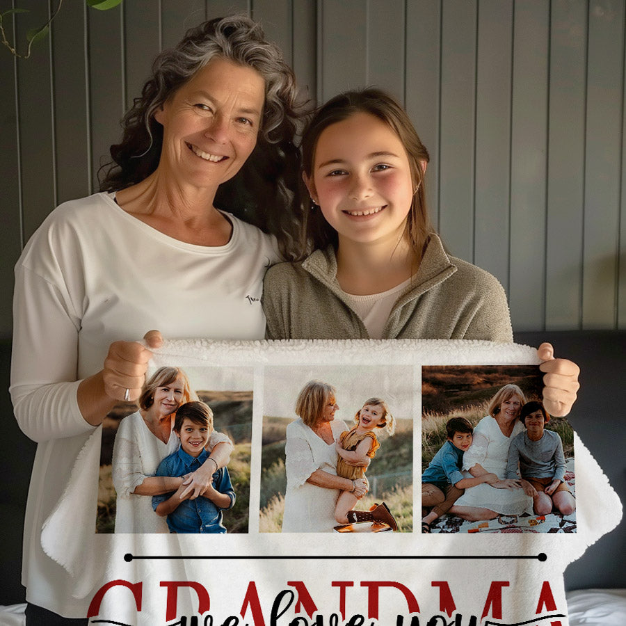 Custom We Love Grandma Blanket