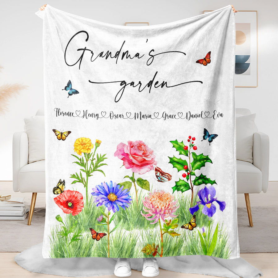 Custom Grandma’s Garden Birth Flowers Gifts