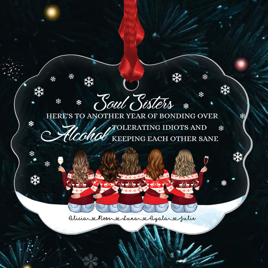 Here’s to Another Year of Bonding Over Alcohol Ornament