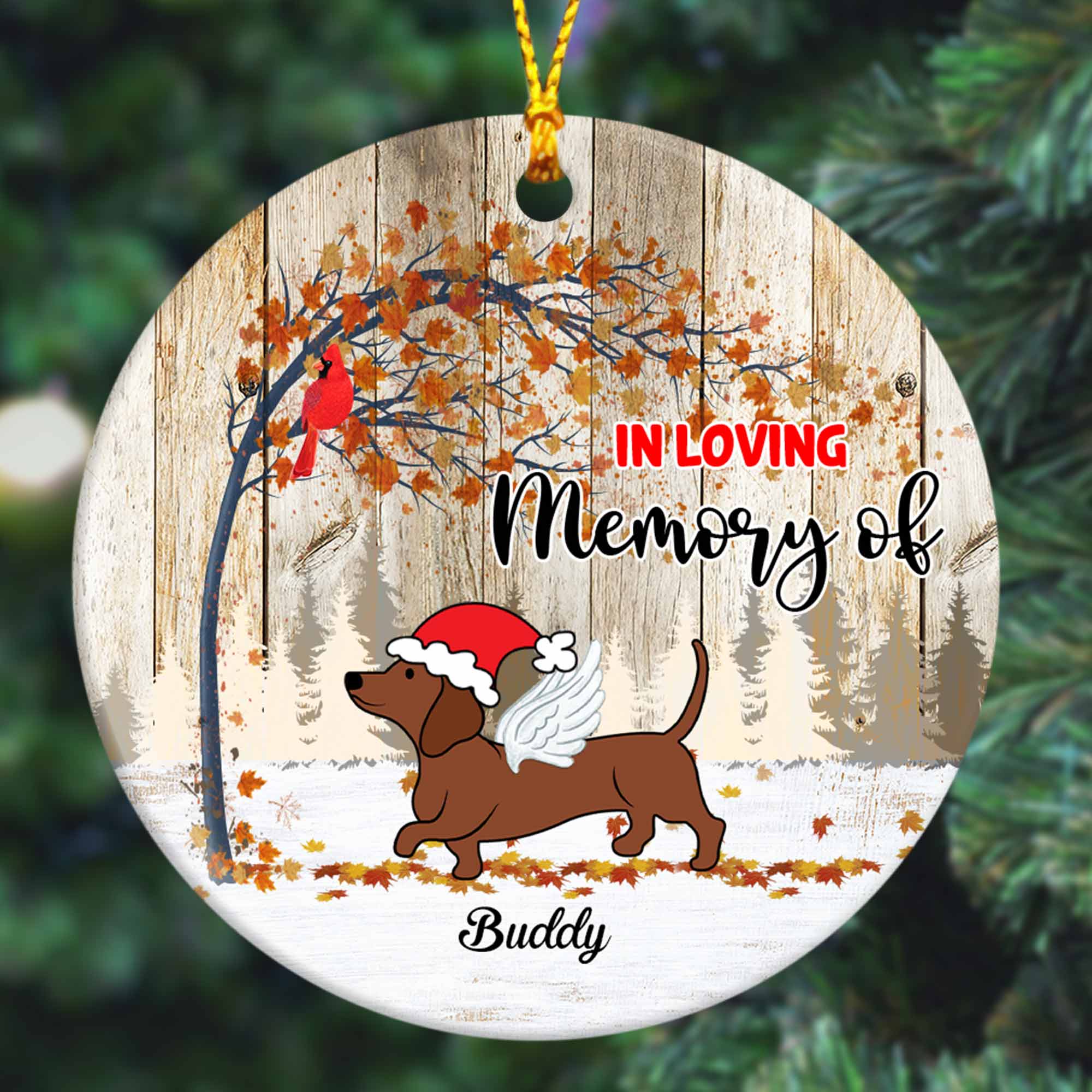 Personalized Dog Memorial Ornament