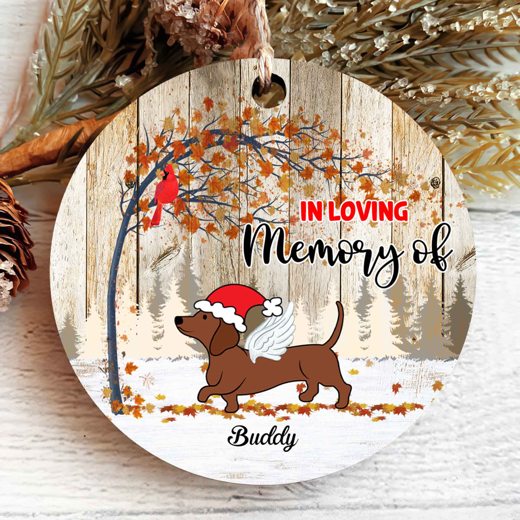Personalized Dog Memorial Ornament