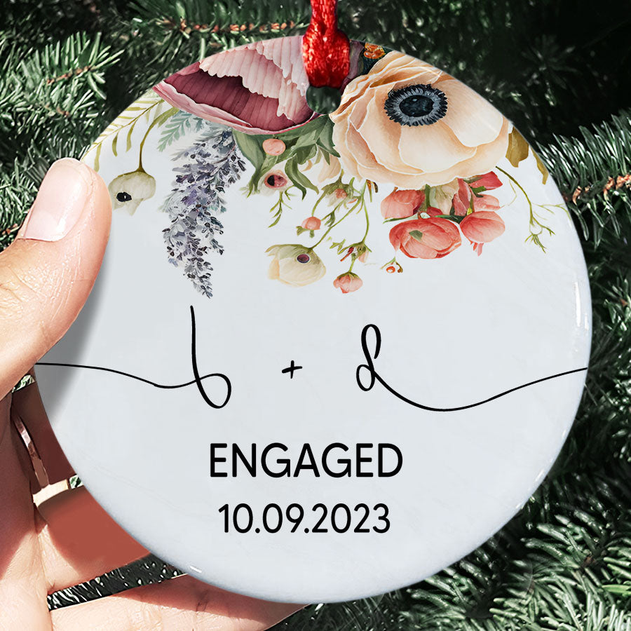 just engaged ornament