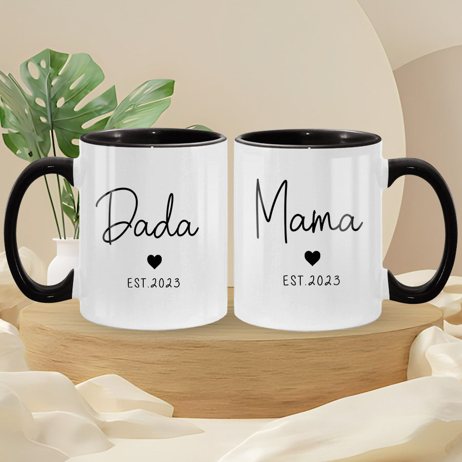 Mom and Dad Est 2023 Mugs