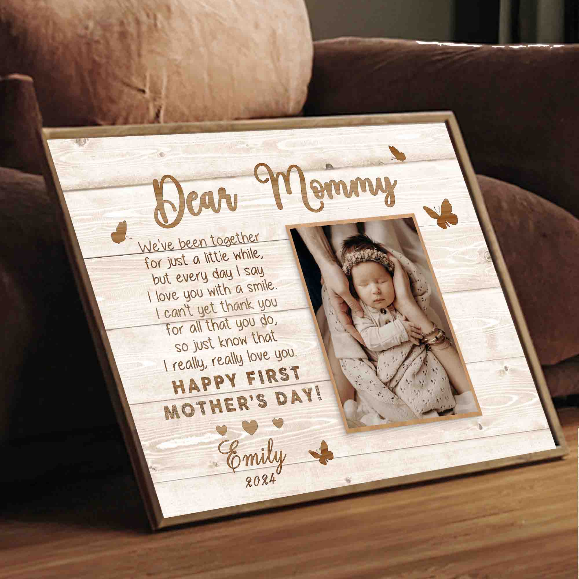 Dear Mommy Custom Photo Canvas Mothers Day Gifts