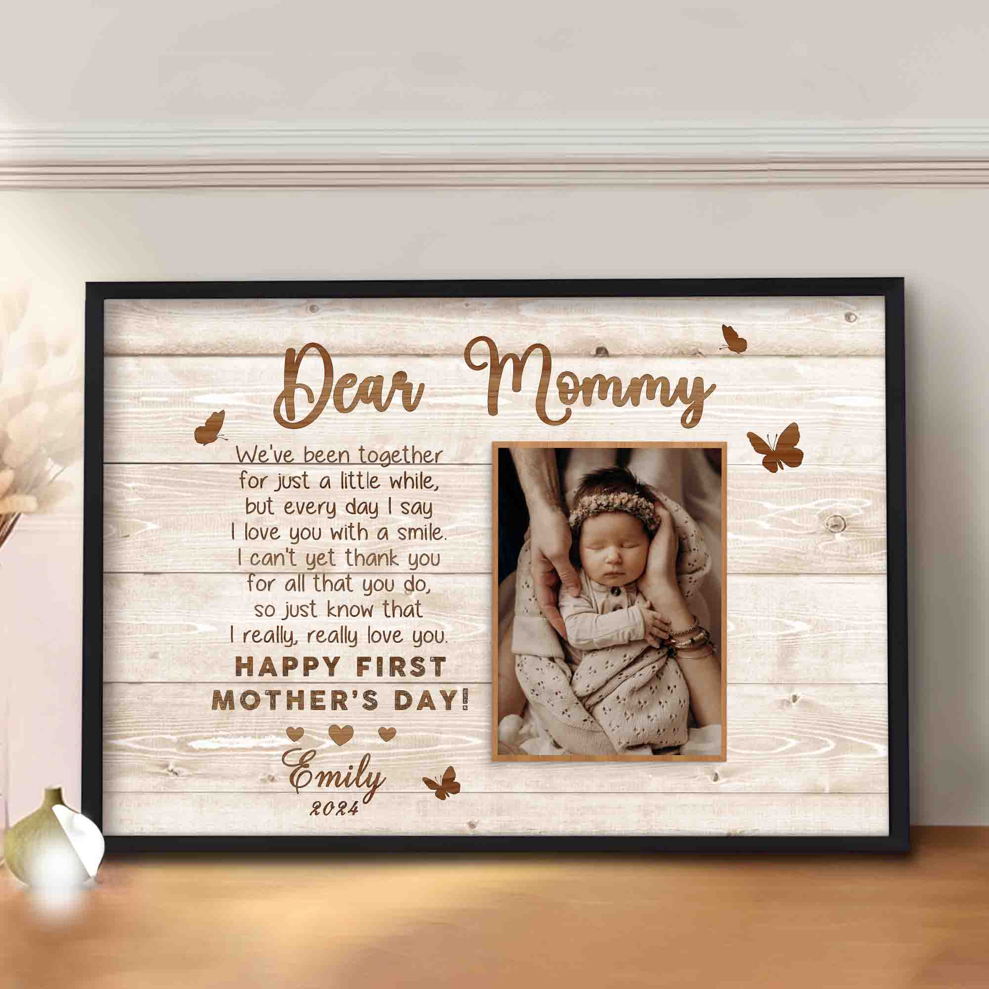 Dear Mommy Custom Photo Canvas Mothers Day Gifts