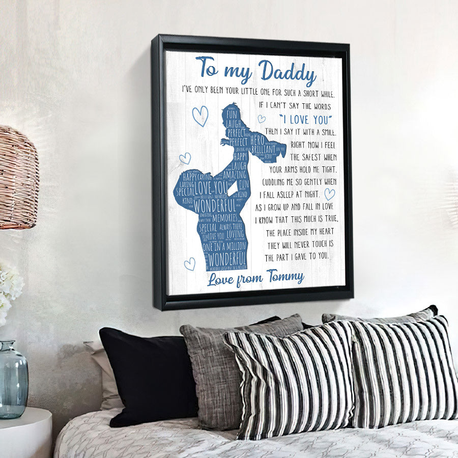 Custom Fathers Day Canvas From Baby