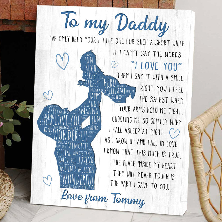 Custom Fathers Day Canvas From Baby