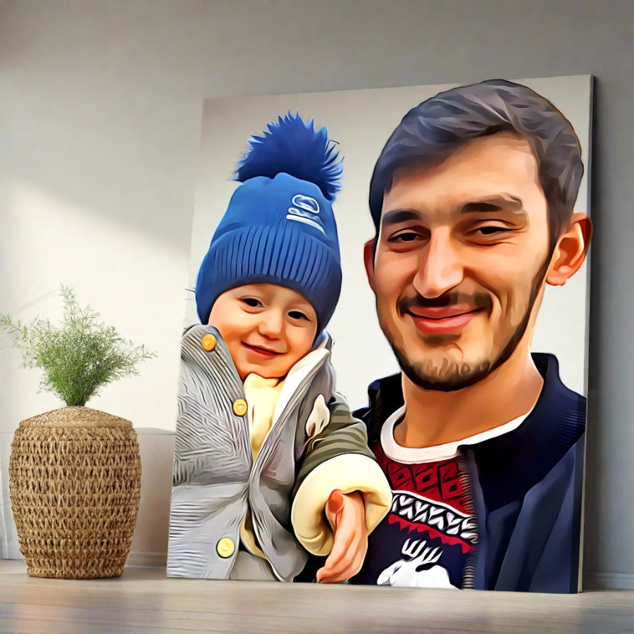 Custom 1st Fathers Day Gift Canvas Prints