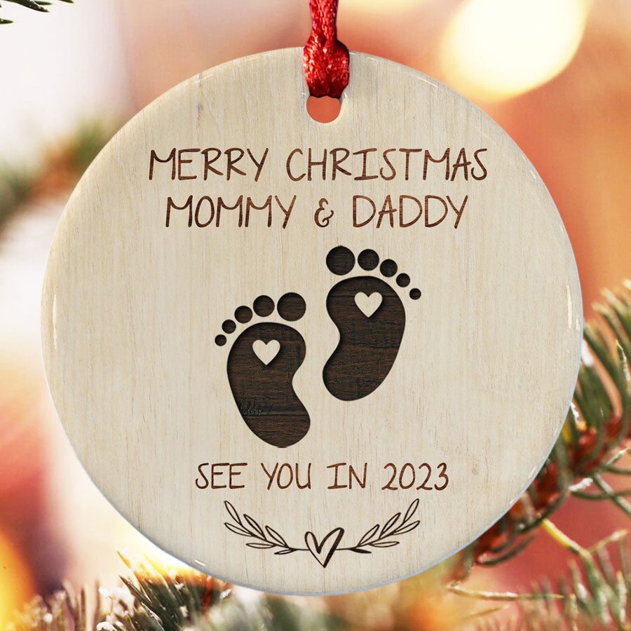 New Mom and Dad Christmas Ornaments