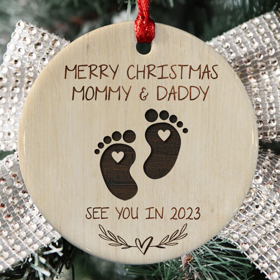 New Mom and Dad Christmas Ornaments