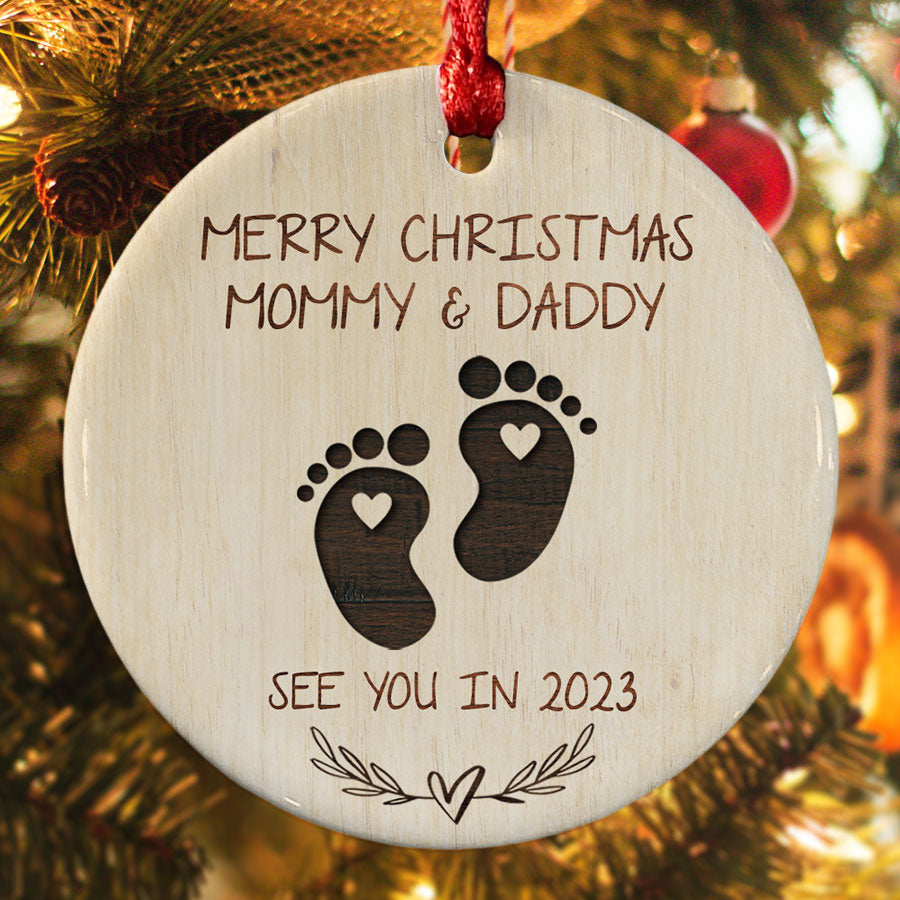 New Mom and Dad Christmas Ornaments