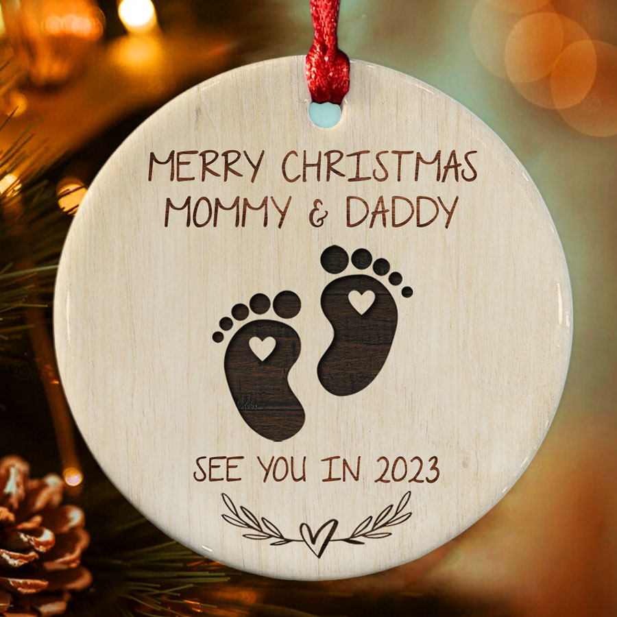 New Mom and Dad Christmas Ornaments