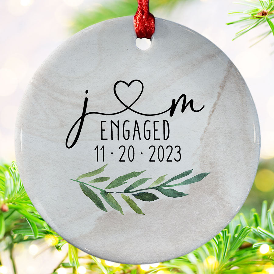 newly engaged ornaments