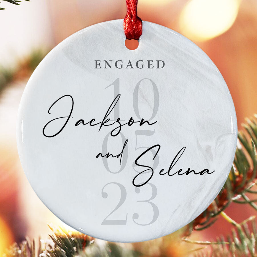 Engagement Christmas Ornaments