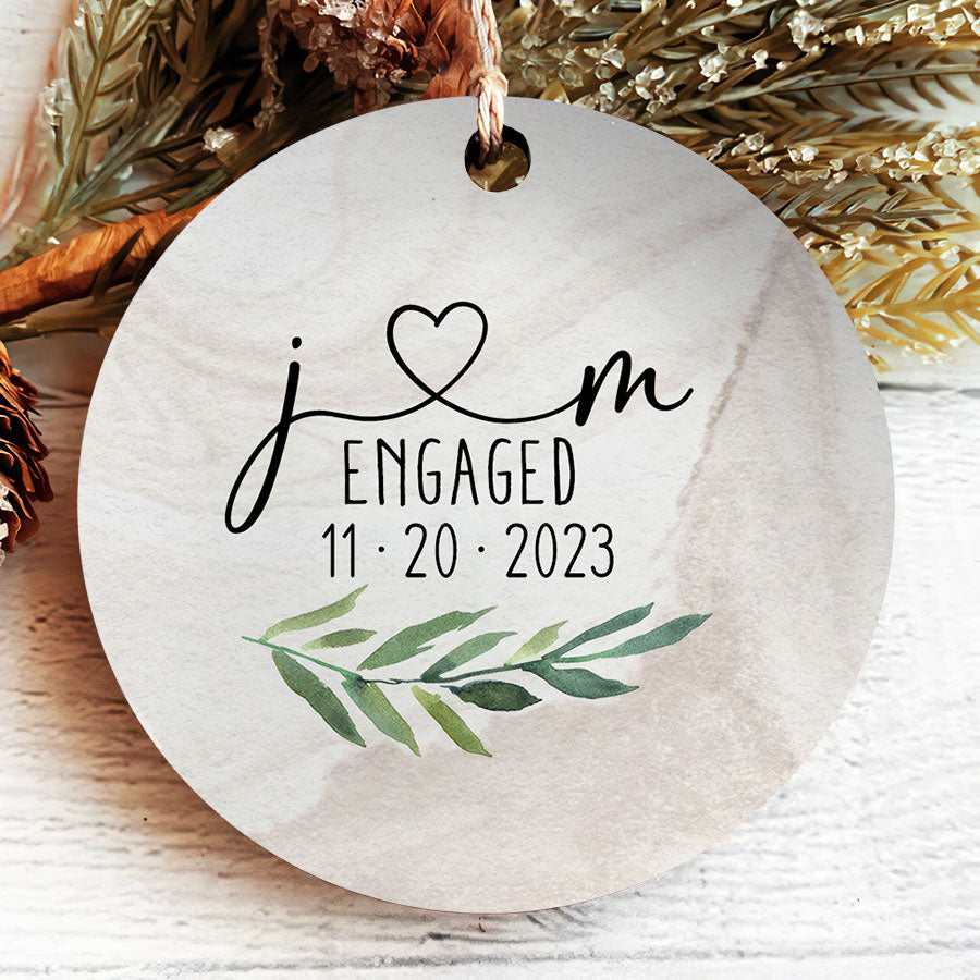 newly engaged ornaments