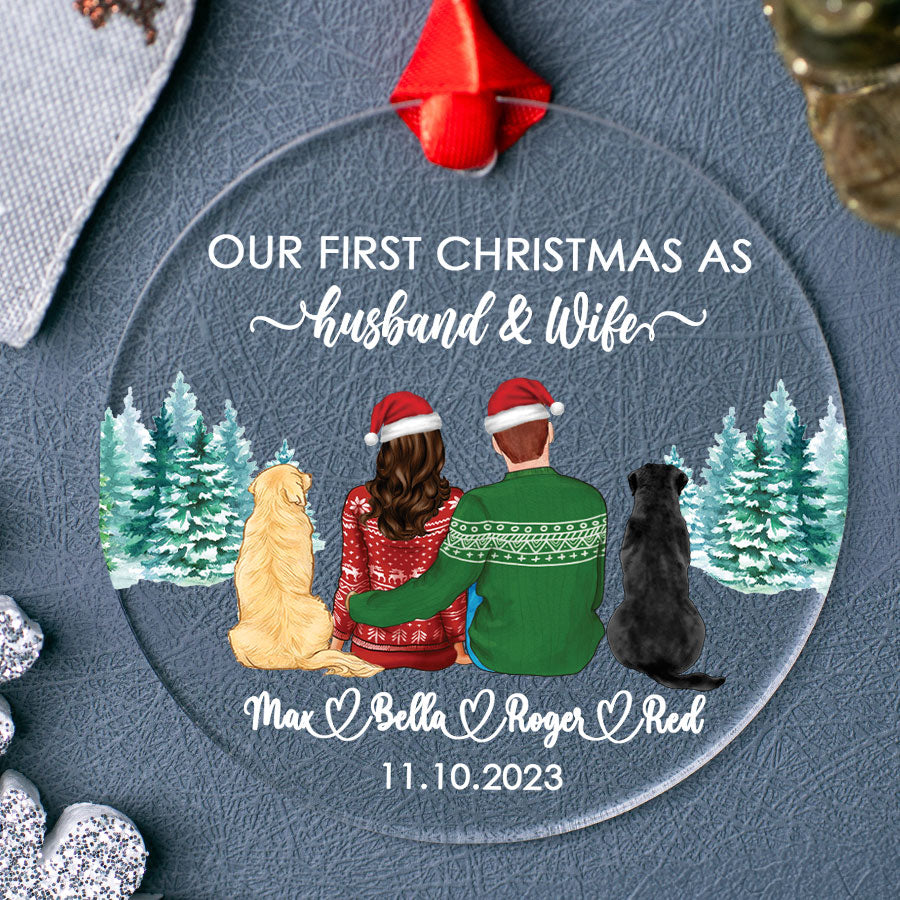 Our First Christmas As Husband and Wife Ornament