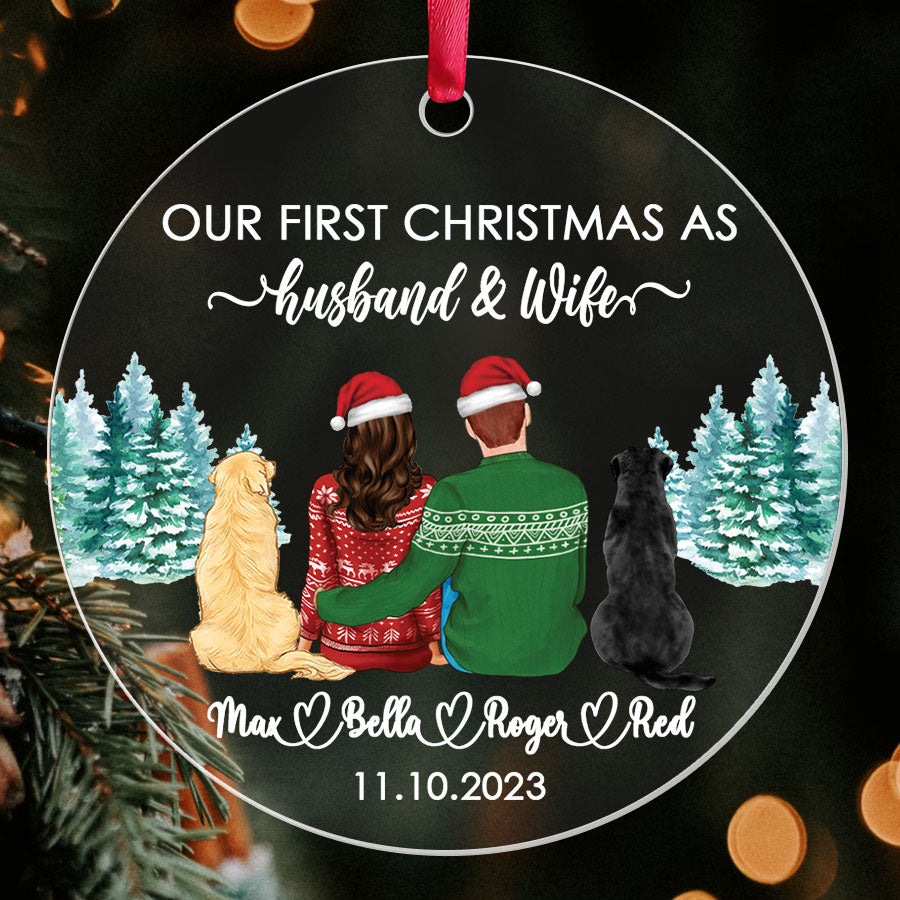 Our First Christmas As Husband and Wife Ornament