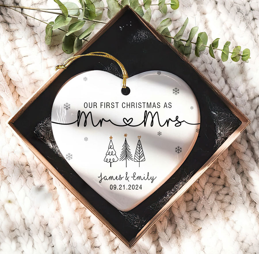 Our First Christmas As Mr And Mrs Ornament | Custom First Christmas ...