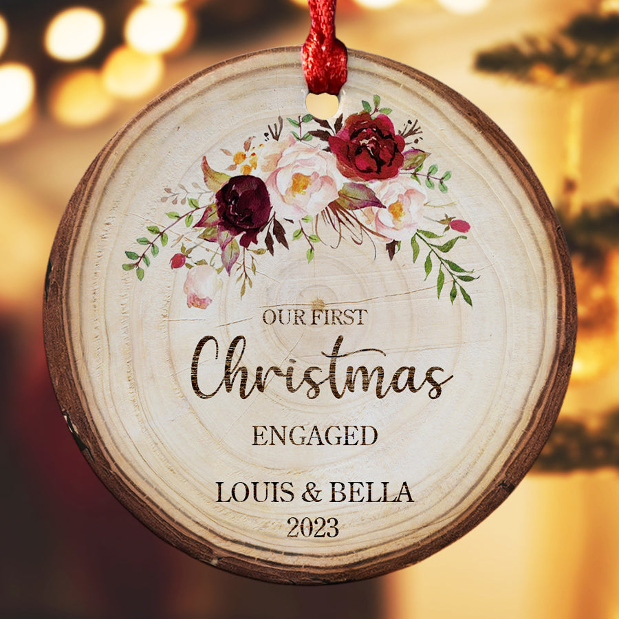 First Christmas Engaged Ornament