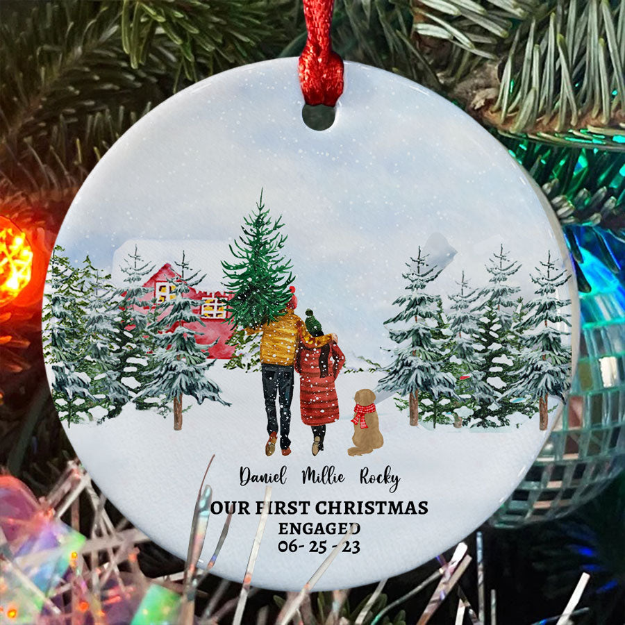 Our First Christmas Engaged Ornament