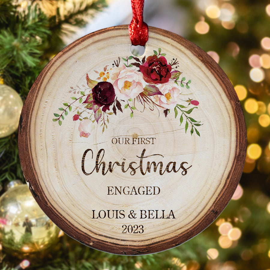First Christmas Engaged Ornament