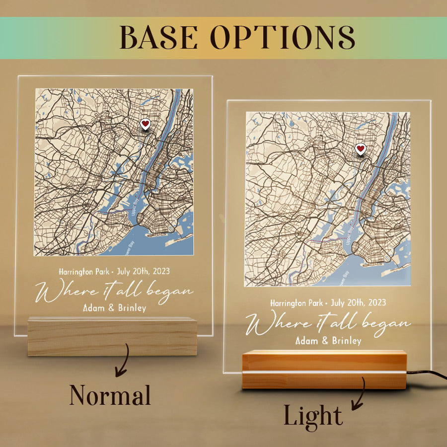 Where It All Began Map Led Night Light