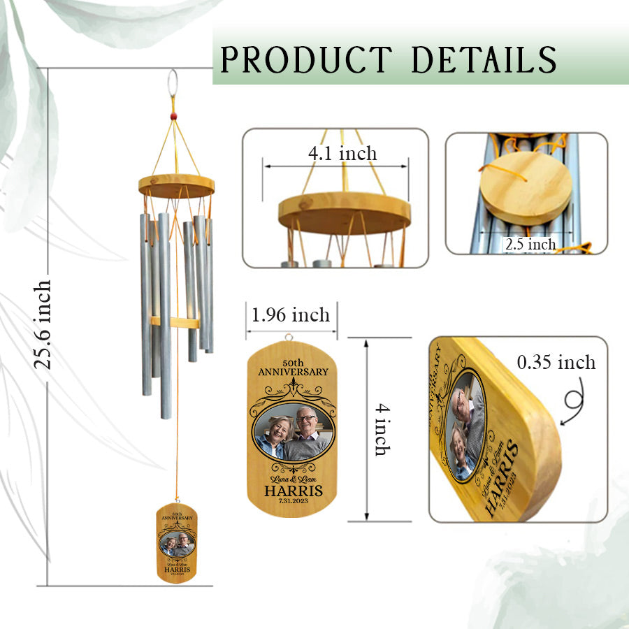 Personalized 50Th Wedding Anniversary Gifts Wind Chimes For 50Th Personalized 50th wedding anniversary gifts wind chimes for 50th