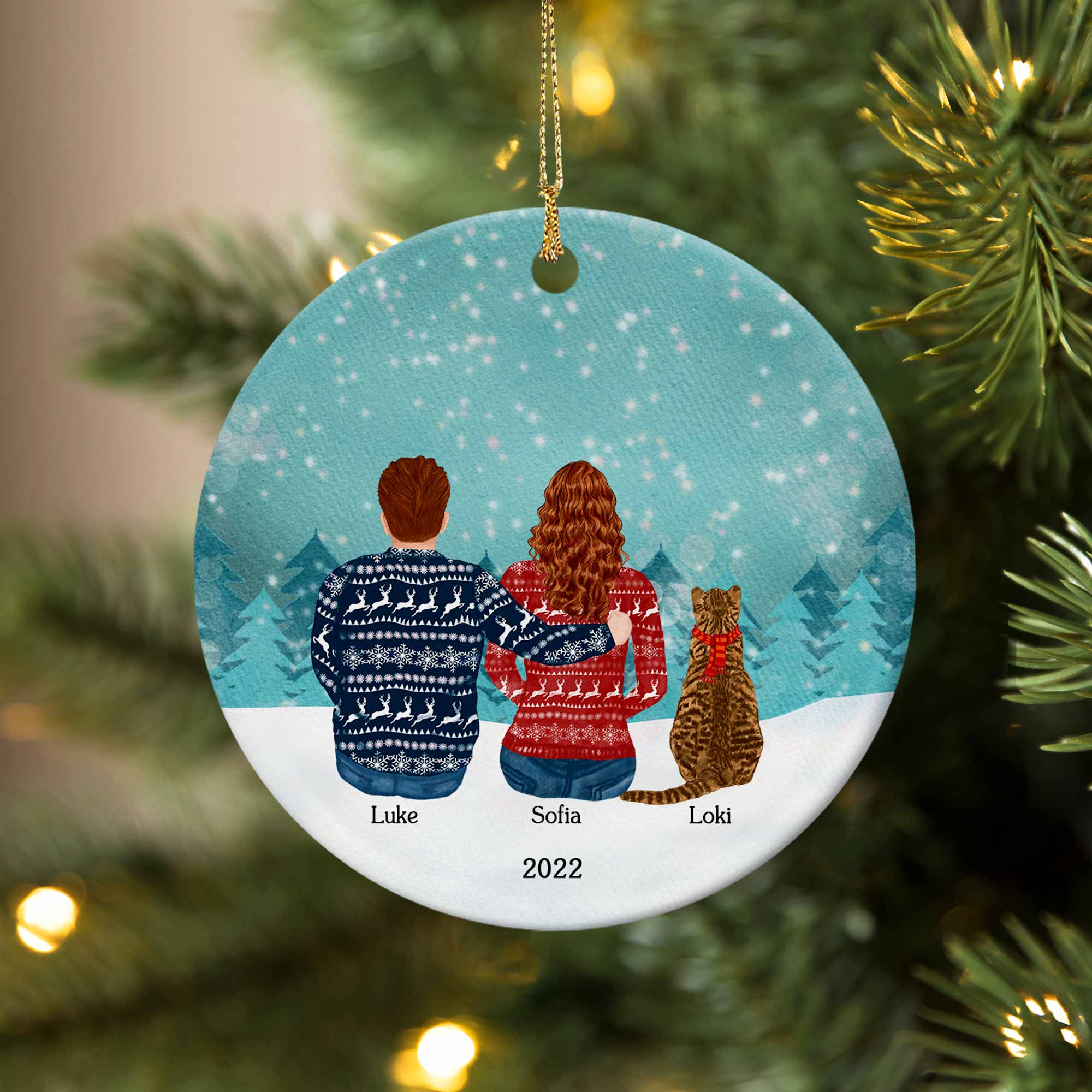 Personalized Cat Ornaments