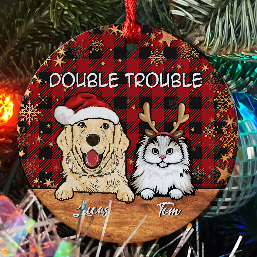 Dog and Cat Christmas Ornaments