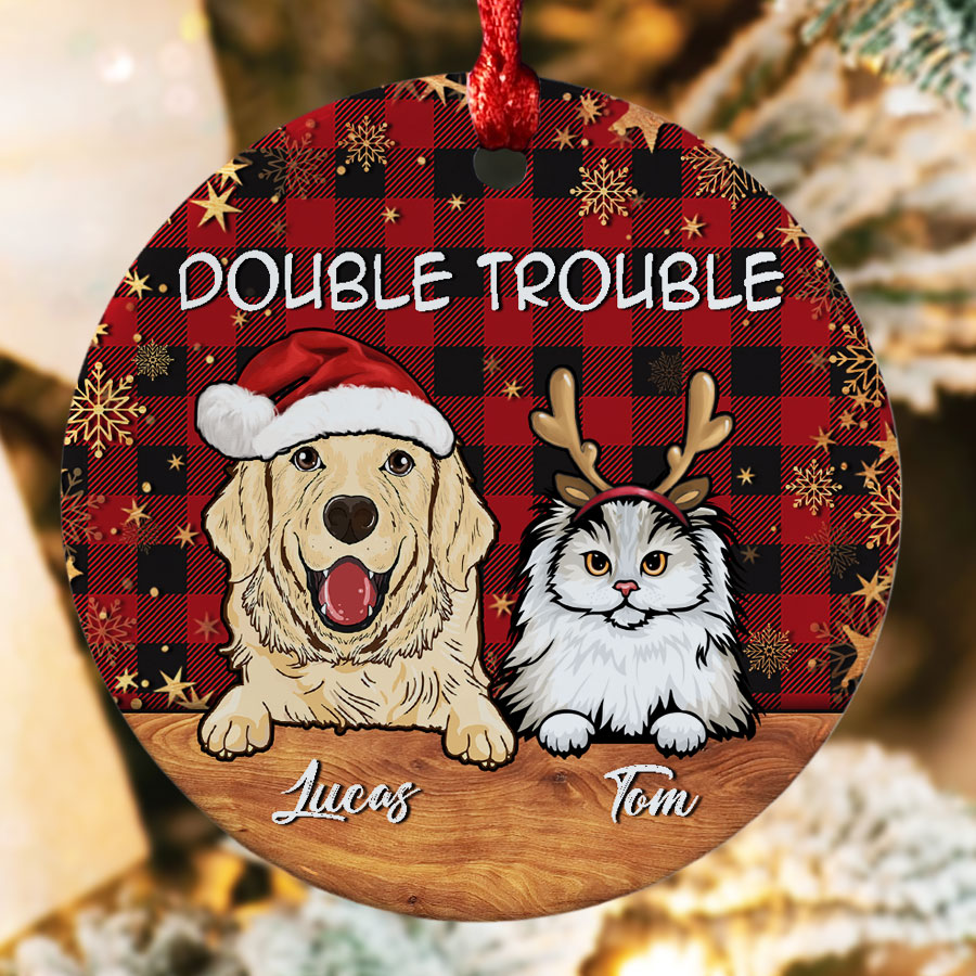 Dog and Cat Christmas Ornaments