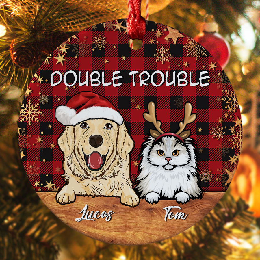 Dog and Cat Christmas Ornaments
