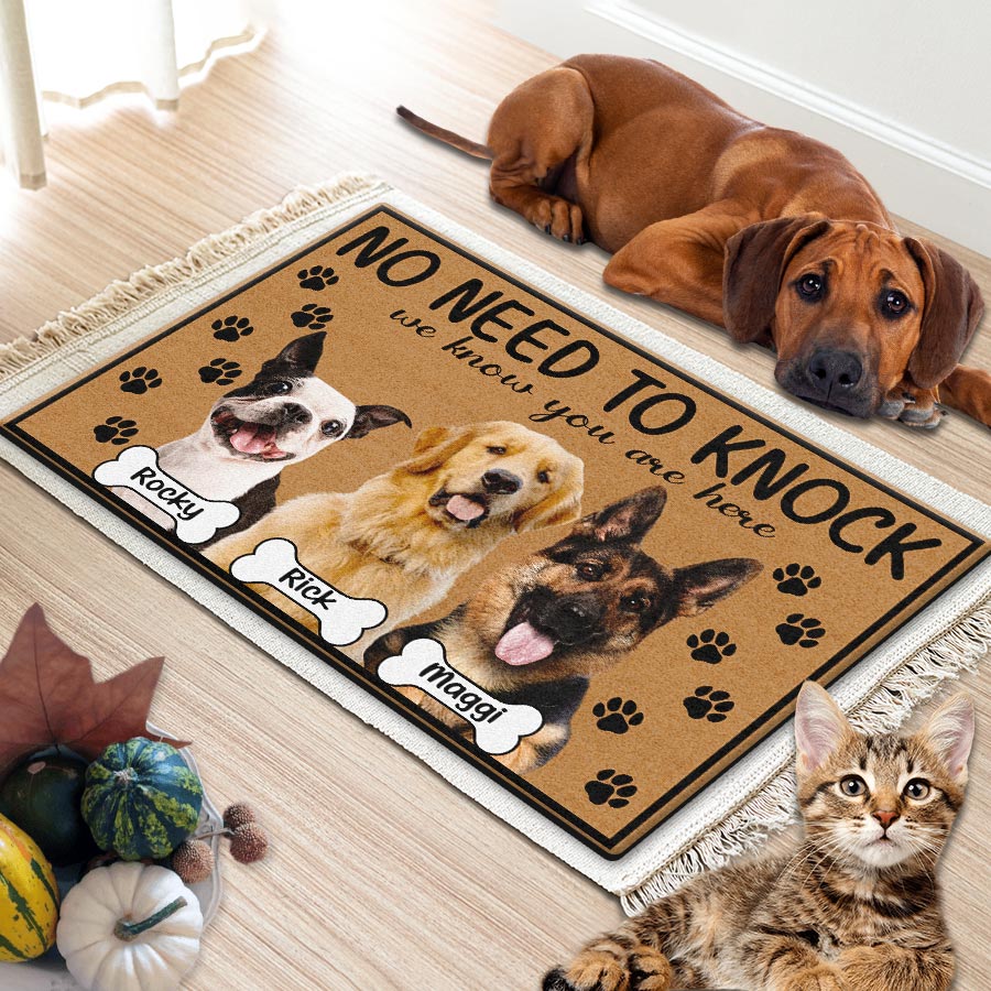 personalized doormat with dog picture