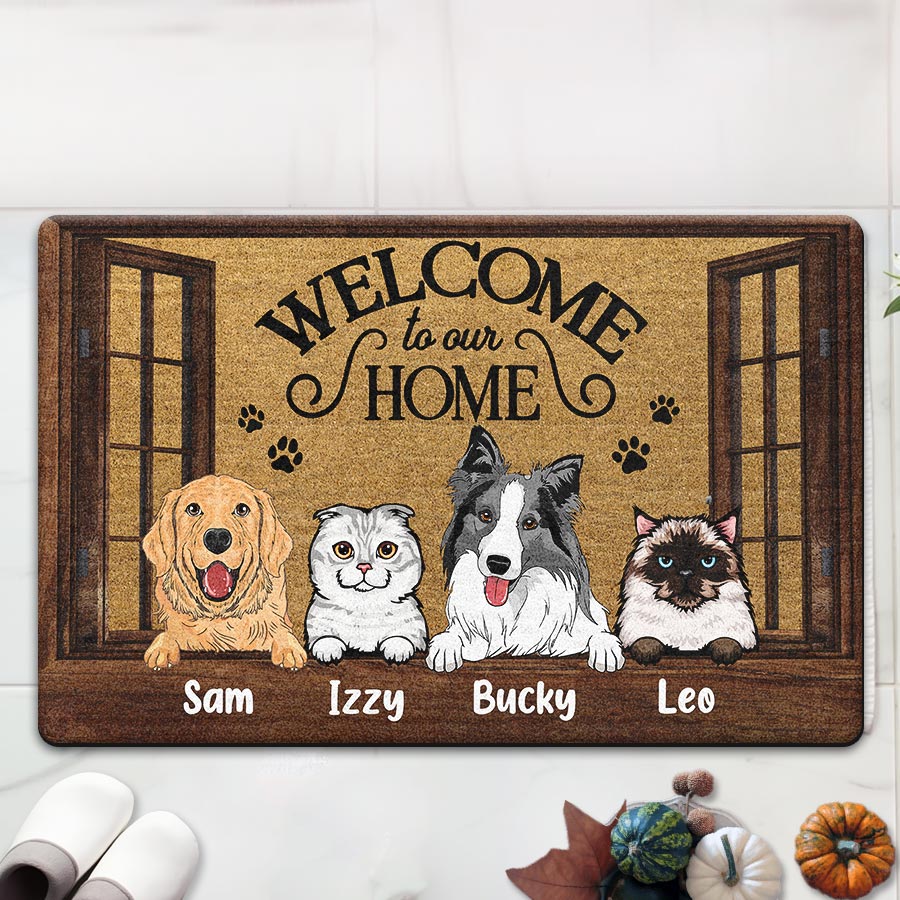 Personalized Doormats With Dogs