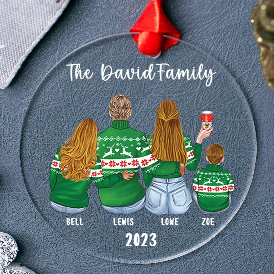Personalized Family Christmas Ornaments | Family Of 4 Christmas ...