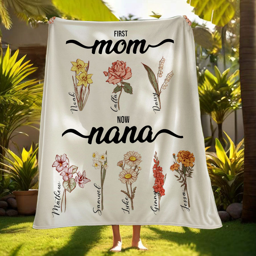 Custom Grandma’s Garden Blanket for Mother’s Day