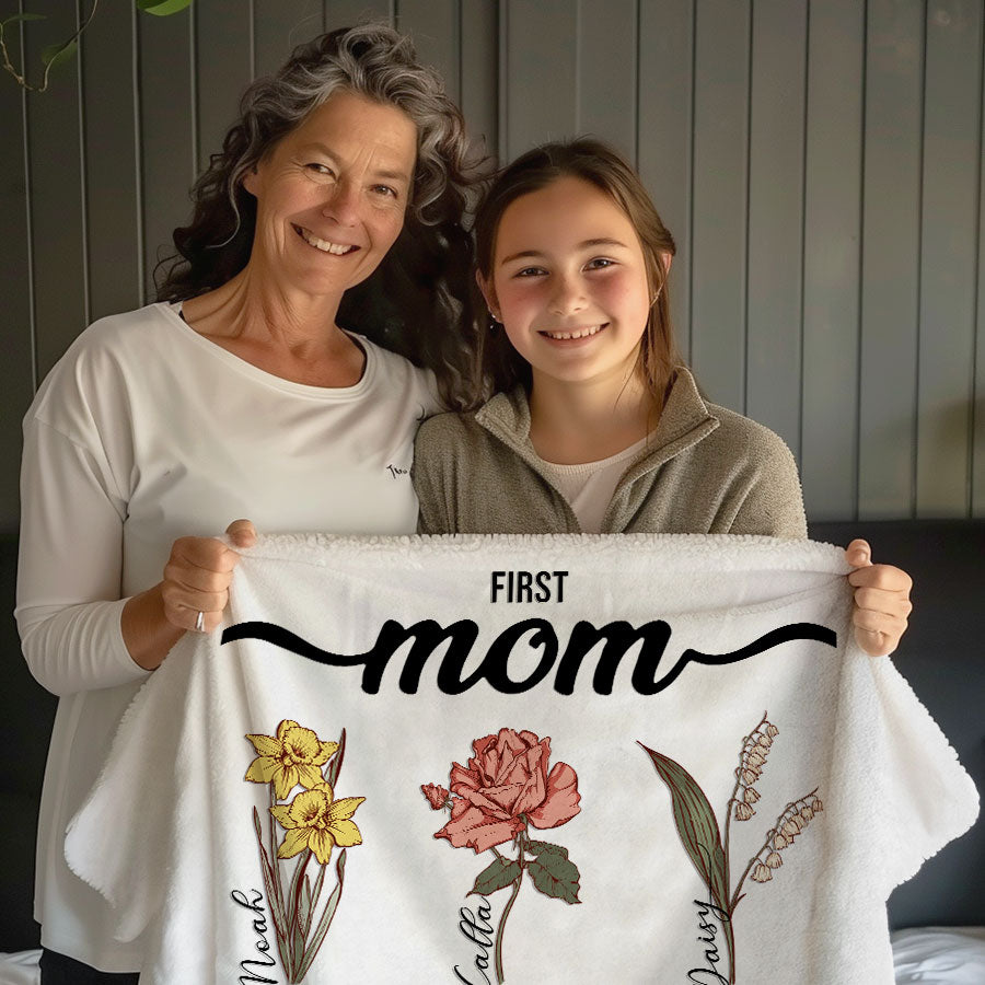 Custom Grandma’s Garden Blanket for Mother’s Day