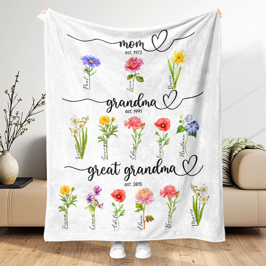 Mothers Day Great Grandma Blanket