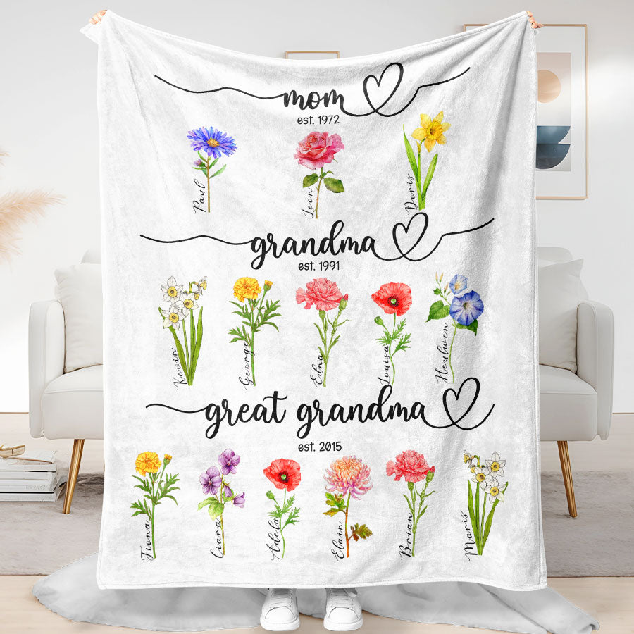 Mothers Day Great Grandma Blanket