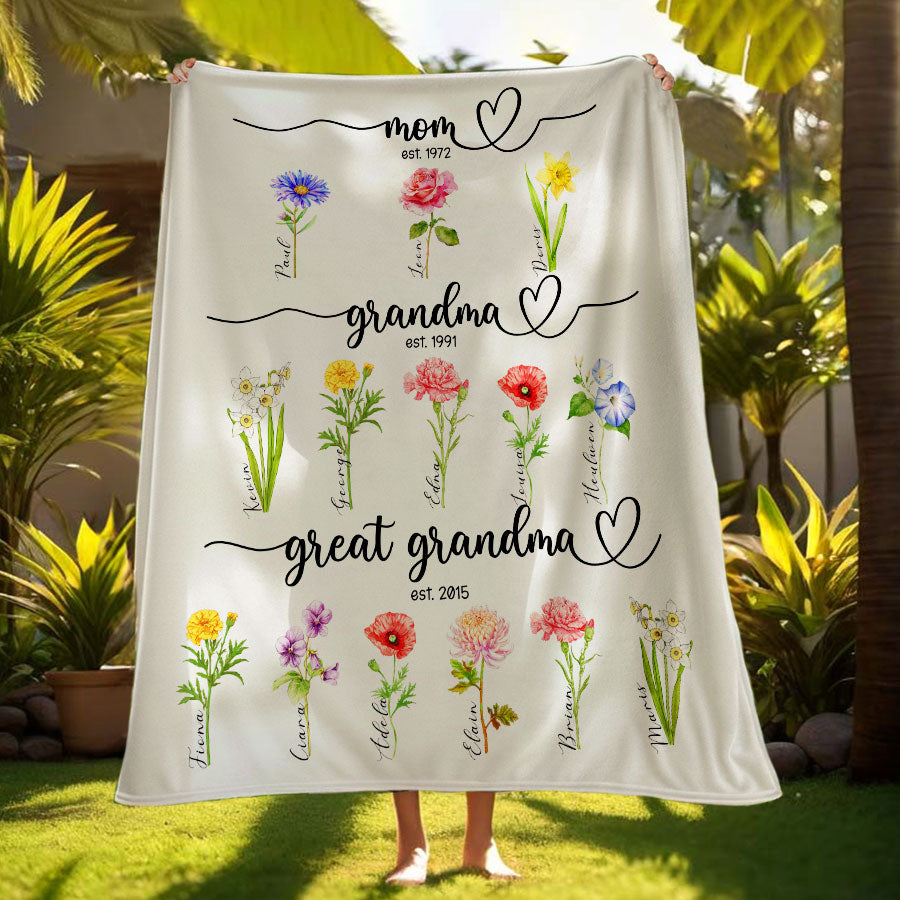 Mothers Day Great Grandma Blanket