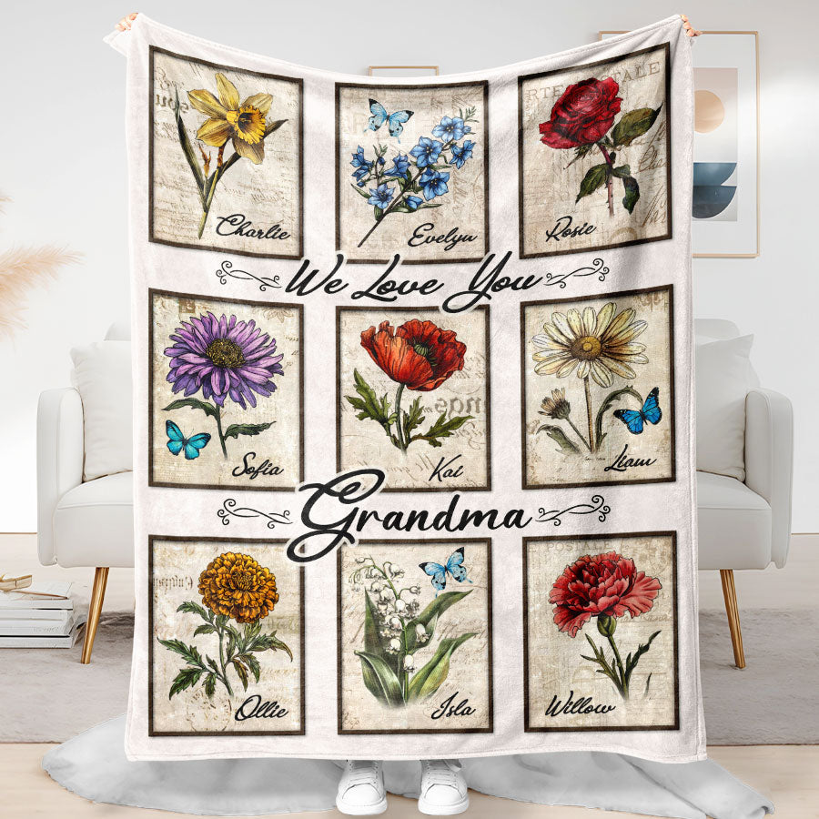 Mothers Day Grandma’s Garden Blanket
