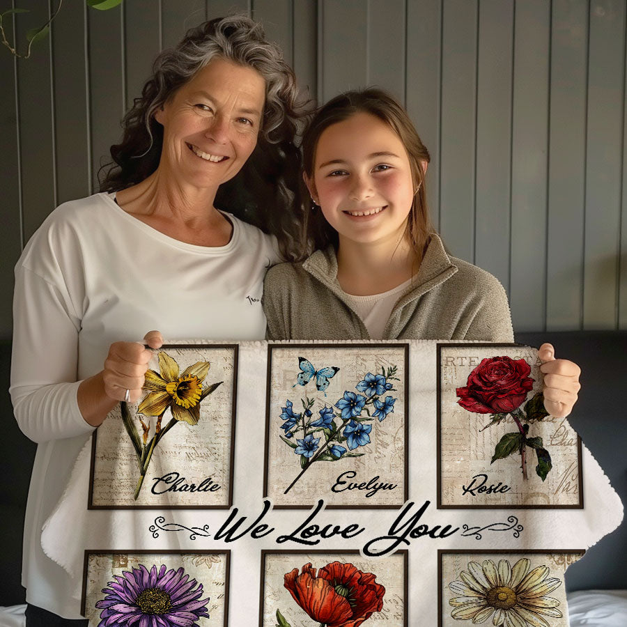 Mothers Day Grandma’s Garden Blanket